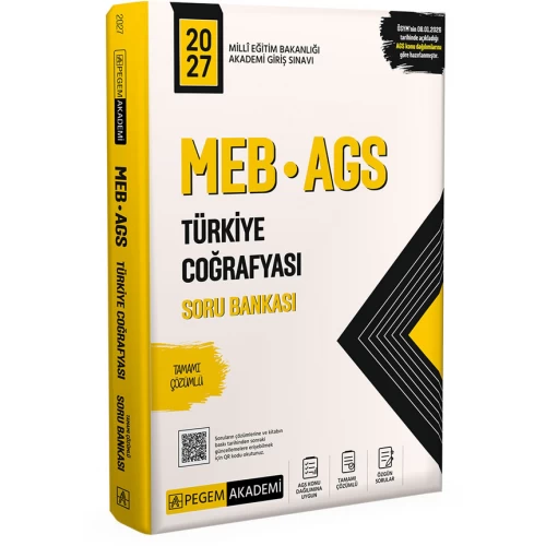 2027 MEB-AGS Türkiye Coğrafyası Soru Bankası Pegem Akademi