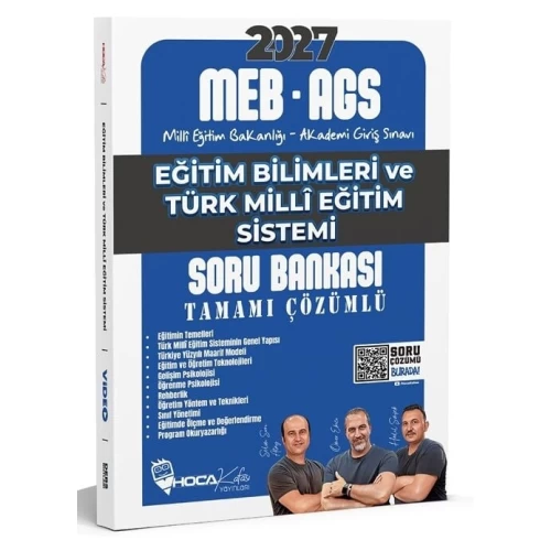 Hoca Kafası Yayınları 2027 MEB-AGS Eğitim Bilimleri ve Türk Milli Eğitim Sistemi Çözümlü Soru Bankası