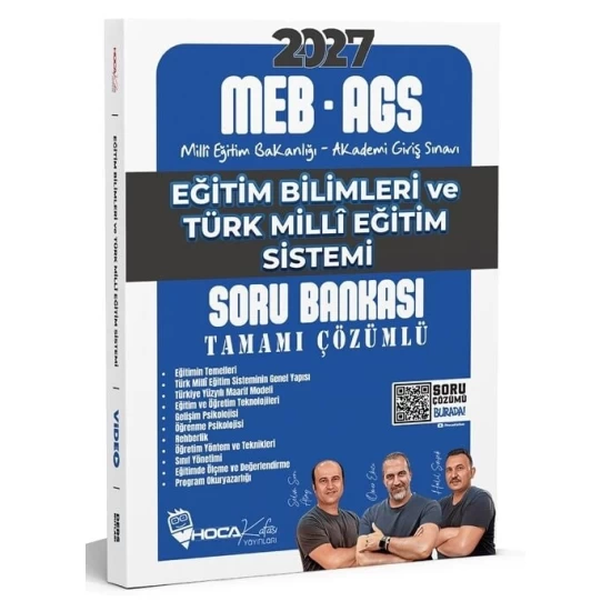 Hoca Kafası Yayınları 2027 MEB-AGS Eğitim Bilimleri ve Türk Milli Eğitim Sistemi Çözümlü Soru Bankası Hoca Kafası Yayınları 2027 MEB-AGS Eğitim Bilimleri ve Türk Milli Eğitim Sistemi Çözümlü Soru Bankası
