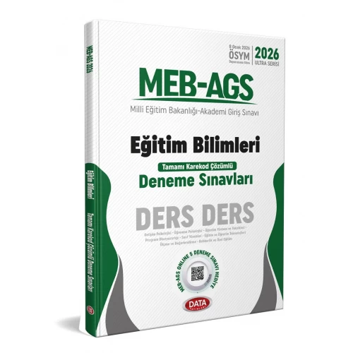 2026 MEB-AGS Eğitim Bilimleri Ders Ders Tamamı Karekod Çözümlü Deneme Sınavları Data Yayınları