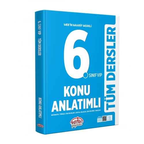 Editör Yayınları Maarif Modeli 6. Sınıf VİP Tüm Dersler Konu Anlatımlı