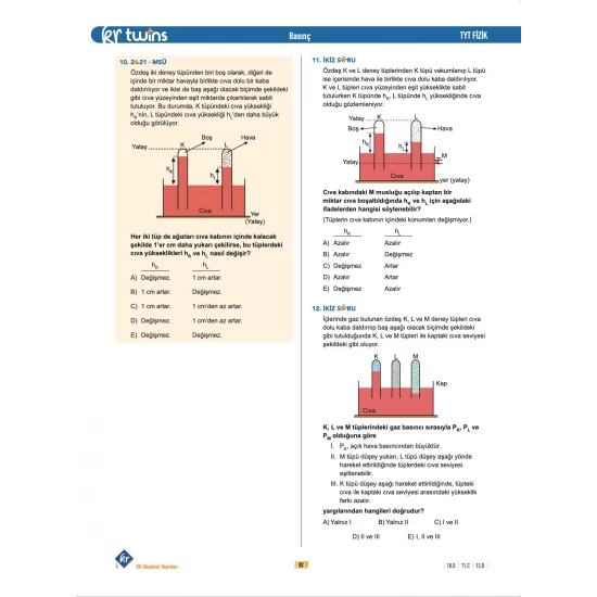 2026 TYT Twins Fizik Soru Bankası KR Akademi Yayınları