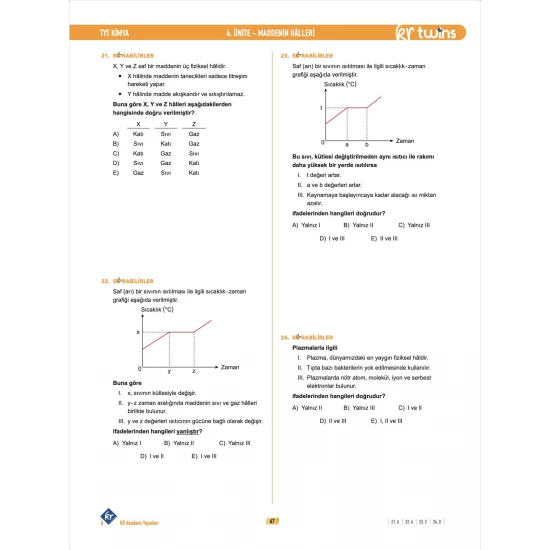2026 TYT Twins Kimya Soru Bankası KR Akademi Yayınları