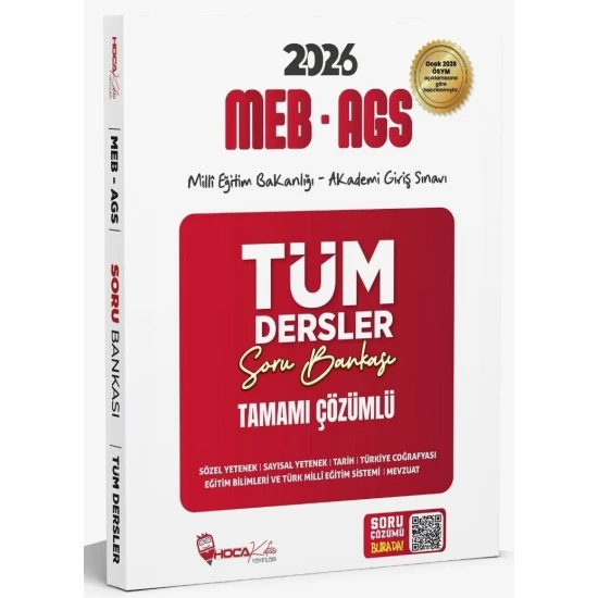 Hoca Kafası Yayınları 2026 MEB-AGS Tüm Dersler Çözümlü Soru Bankası