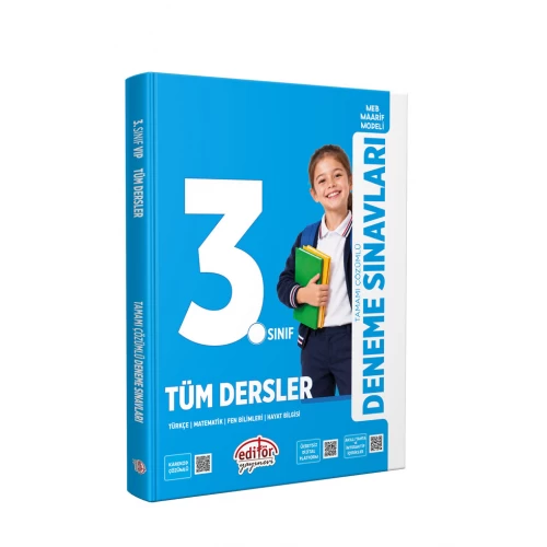 3. Sınıf Tüm Dersler Tamamı Çözümlü Deneme Sınavları Editör Yayınları