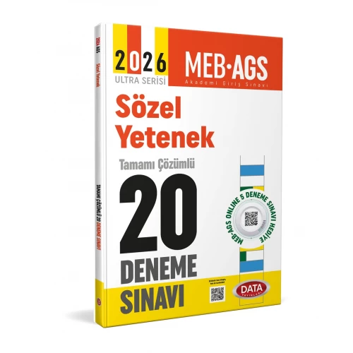 MEB AGS Sözel Yetenek Tamamı Çözümlü 20 Deneme Sınavı Data Yayınları