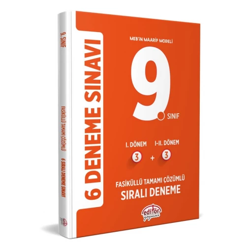 9. Sınıf Tamamı Çözümlü 6 Fasiküllü Deneme Sınavı Editör Yayınları 9. Sınıf Tamamı Çözümlü 6 Fasiküllü Deneme Sınavı Editör Yayınları