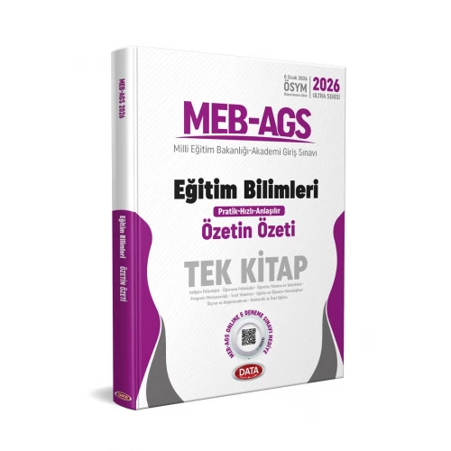 2026 MEB-AGS Eğitim Bilimleri Tek Kitap Özetin Özeti Data Yayınları