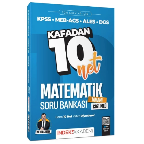 İndeks Akademi KPSS MEB-AGS ALES DGS Matematik Kafadan 10 Net Çözümlü Soru Bankası