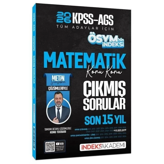 İndeks Akademi 2026 KPSS Matematik ÖSYM nin İndeksi Konu Konu Çözümlü Son 15 Yıl Çıkmış Sorular