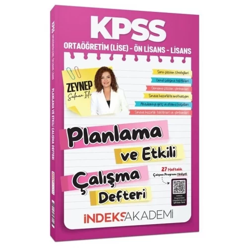 İndeks Akademi KPSS Planlama ve Etkili Çalışma Defteri İndeks Akademi KPSS Planlama ve Etkili Çalışma Defteri