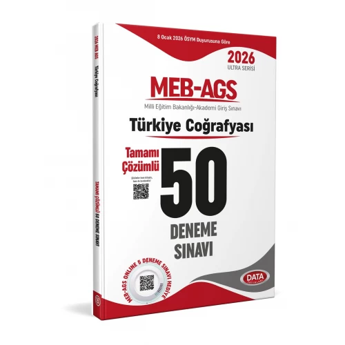 2026 MEB AGS Türkiye Coğrafyası Tamamı Çözümlü 50 Deneme Sınavı Data Yayınları