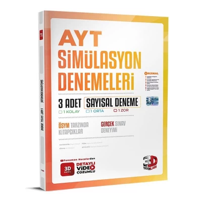 AYT 3D Sayısal 3`lü Simülasyon Deneme 3D Yayınları