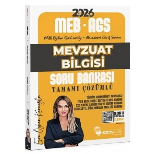 Hoca Kafası Yayınları 2026 MEB-AGS Mevzuat Bilgisi Çözümlü Soru Bankası