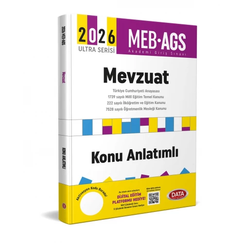 MEB AGS Ultra Serisi Mevzuat Konu Anlatımı Data Yayınları
