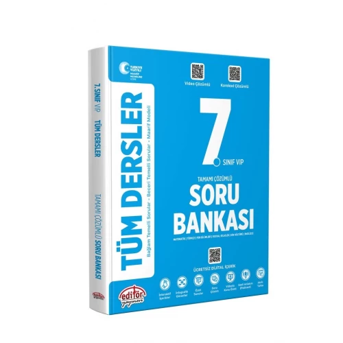 Editör Yayınları Türkiye Yüzyılı Maarif Modeli 7. Sınıf VİP Tüm Dersler Soru Bankası Editör Yayınları Türkiye Yüzyılı Maarif Modeli 7. Sınıf VİP Tüm Dersler Soru Bankası