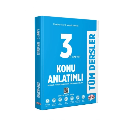 Editör Yayınları Türkiye Yüzyılı Maarif Modeli 3. Sınıf VİP Tüm Dersler Konu Anlatımlı Editör Yayınları Türkiye Yüzyılı Maarif Modeli 3. Sınıf VİP Tüm Dersler Konu Anlatımlı