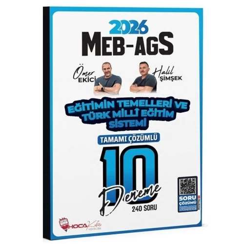 Hoca Kafası Yayınları 2026 MEB-AGS Eğitimin Temelleri ve Türk Milli Eğitim Sistemi Çözümlü 10 Deneme