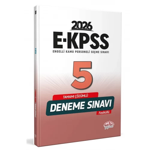 2026 EKPSS Tamamı Çözümlü 5 Deneme Sınavı Editör Yayınları 2026 EKPSS Tamamı Çözümlü 5 Deneme Sınavı Editör Yayınları