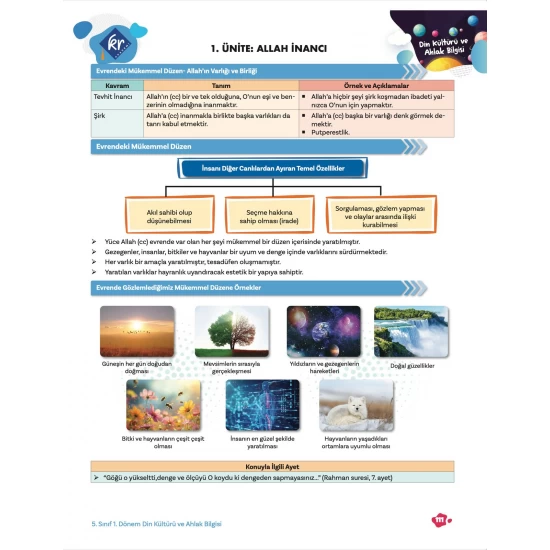5. Sınıf Tüm Dersler 1. Dönem Yazılı Hazırlık Kitabı KR Akademi Yayınları
