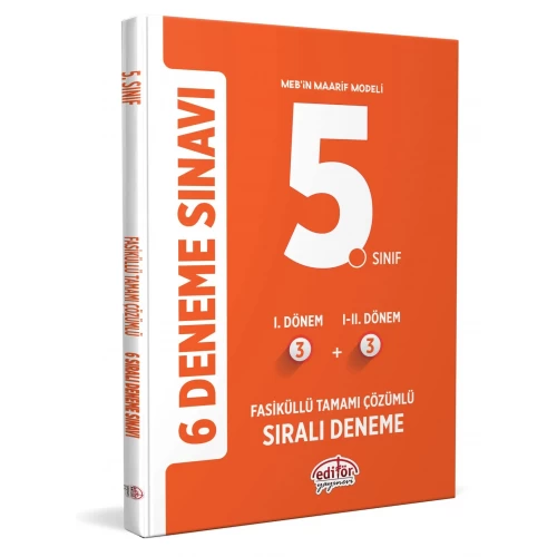 5. Sınıf Tamamı Çözümlü 6 Fasiküllü Deneme Sınavı Editör Yayınları 5. Sınıf Tamamı Çözümlü 6 Fasiküllü Deneme Sınavı Editör Yayınları