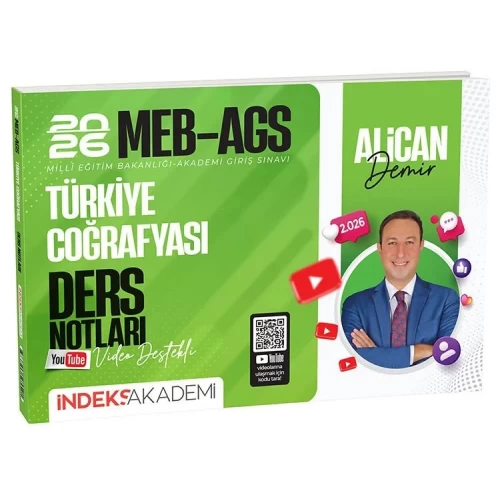 İndeks Akademi 2026 MEB-AGS Türkiye Coğrafyası Video Ders Notları