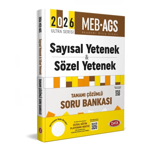 MEB AGS Ultra Serisi Sayısal Yetenek - Sözel Yetenek Tamamı Çözümlü Soru Bankası Data Yayınları