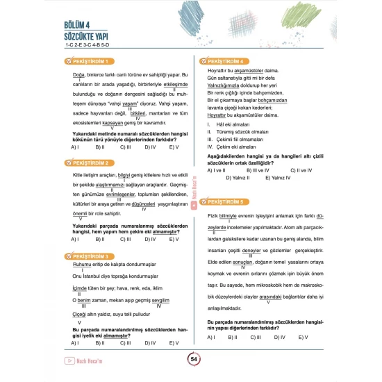 Nazlı Hocam TYT Türkçe Video Ders Kitabı