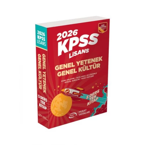 2026 KPSS Lisans Genel Yetenek Genel Kültür Konu Anlatımlı Tek Kİtap Murat Yayınları