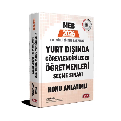 2026 MEB Yurt Dışında Görevlendirilecek Öğretmenleri Seçme Sınavı Hazırlık Kitabı Data Yayınları 2026 MEB Yurt Dışında Görevlendirilecek Öğretmenleri Seçme Sınavı Hazırlık Kitabı Data Yayınları
