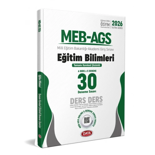 2026 MEB-AGS Eğitim Bilimleri Ders Ders Tamamı Karekod Çözümlü Deneme Sınavları Data Yayınları