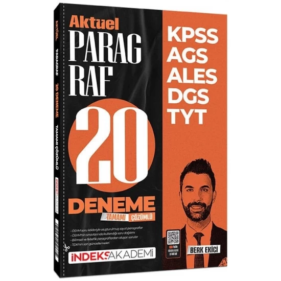 İndeks Akademi KPSS MEB-AGS ALES DGS TYT Aktüel Paragraf Çözümlü Soru Bankası