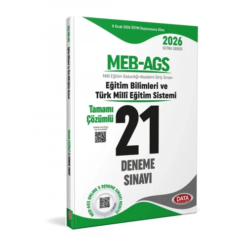 2026 MEB AGS Eğitimin Temelleri ve Türk Milli Eğitim Sistemi Tamamı Çözümlü 21 Deneme Sınavı Data Yayınları