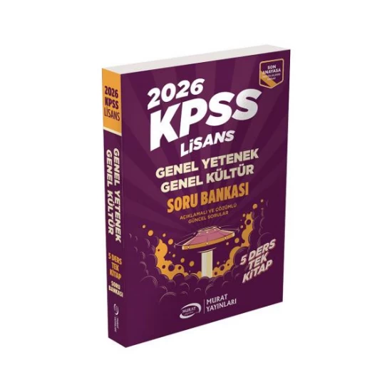 2026 KPSS Lisans Genel Yetenek Genel Kültür Soru Bankası Tek Kitap Çözümlü Tek Kİtap Murat Yayınları