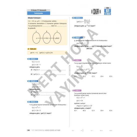 2026 70 Günde TYT Matematik Kampı Video Ders Kitabı Mert Hoca