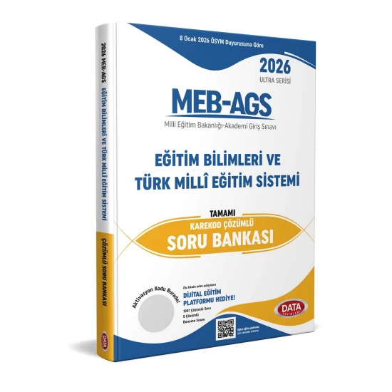 2026 MEB AGS Ultra Serisi Eğitim Bilimleri - Türk Milli Eğitim Sistemi Tamamı Çözümlü Soru Bankası Data Yayınları