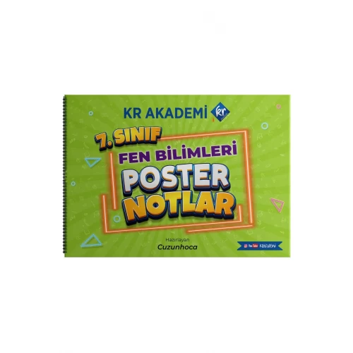 7. Sınıf Fen Bilimleri Poster Notlar Kr Akademi Yayınları