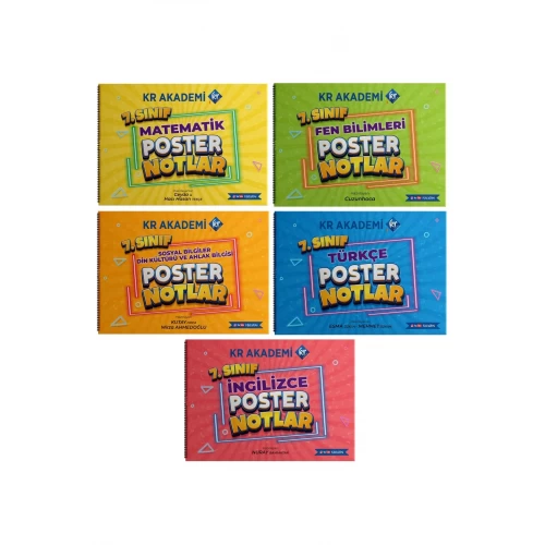 7. Sınıf Poster Notlar Seti Kr Akademi Yayınları 7. Sınıf Poster Notlar Seti Kr Akademi Yayınları