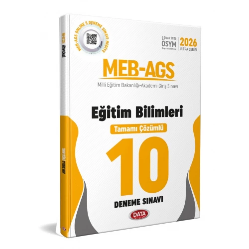 2026 MEB-AGS Eğitim Bilimleri Tamamı Çözümlü 10 Deneme Sınavı Data Yayınları