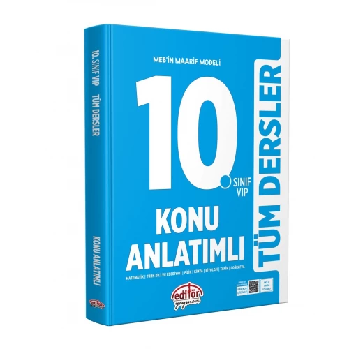 Editör Yayınları Maarif Modeli 10. Sınıf VİP Tüm Dersler Konu Anlatımlı
