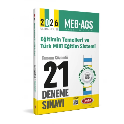 MEB AGS Eğitimin Temelleri ve Türk Milli Eğitim Sistemi Tamamı Çözümlü 21 Deneme Sınavı Data Yayınları