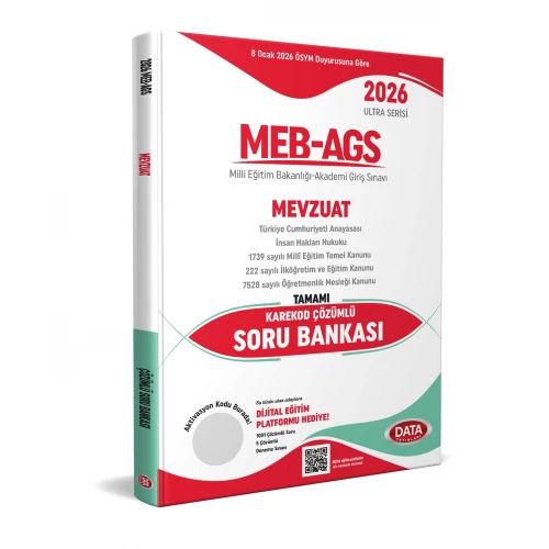 2026 MEB AGS Ultra Serisi Mevzuat Tamamı Çözümlü Soru Bankası Data Yayınları