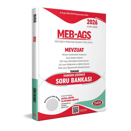 2026 MEB AGS Ultra Serisi Mevzuat Tamamı Çözümlü Soru Bankası Data Yayınları