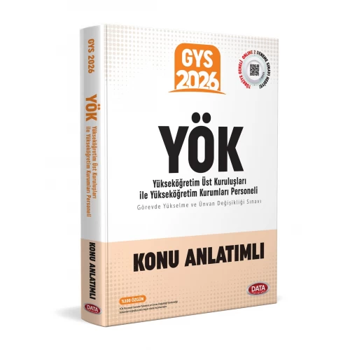 2026 GYS YÖK Üst Kuruluşları ile YÖK Personeli Hazırlık Kitabı Data Yayınları 2026 GYS YÖK Üst Kuruluşları ile YÖK Personeli Hazırlık Kitabı Data Yayınları