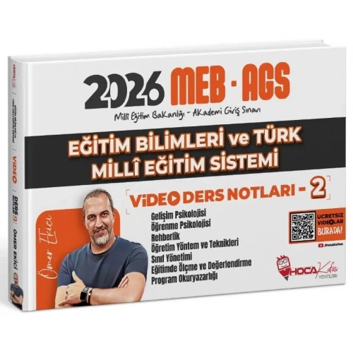 Hoca Kafası Yayınları 2026 MEB-AGS Eğitim Bilimleri ve Türk Milli Eğitim Sistemi Video Ders Notları - 2