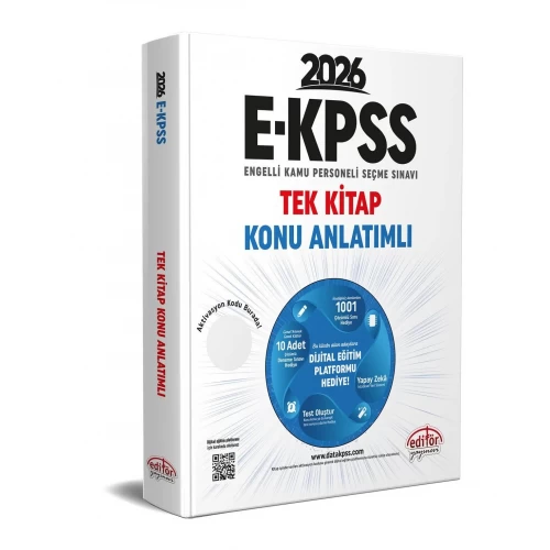 2026 E-KPSS Tek Kitap Konu Anlatımlı Editör Yayınları 2026 E-KPSS Tek Kitap Konu Anlatımlı Editör Yayınları