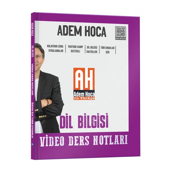 Adem Hoca Tüm Sınavlar İçin Dil Bilgisi Video Ders Kitabı KR Akademi Yayınları