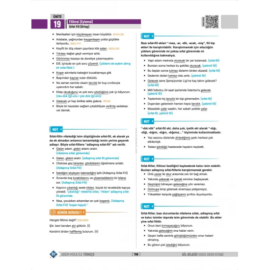 Adem Hoca Tüm Sınavlar İçin Dil Bilgisi Video Ders Kitabı KR Akademi Yayınları