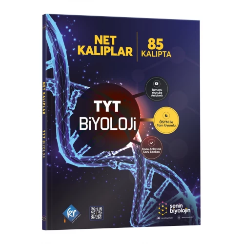Senin Biyolojin Net Kalıplar TYT Biyoloji Konu Anlatımlı Soru Bankası KR Akademi Yayınları
