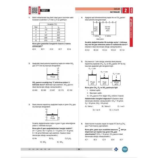 Celal Hoca AYT Kimya Soru Bankası KR Akademi Yayınları